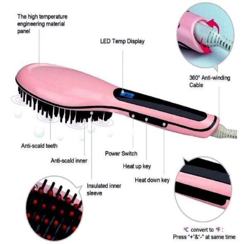 3-IN-1 Hair Straightening Brush