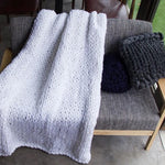 Giant Yarn Knitted Blanket