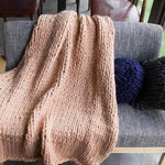 Giant Yarn Knitted Blanket