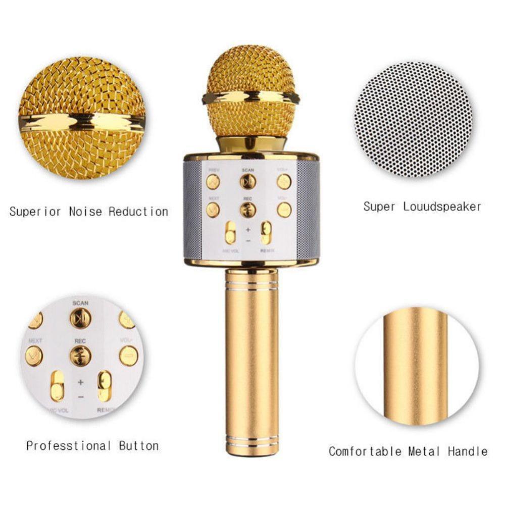 Portable Bluetooth Karaoke Microphone With Bluetooth Speaker