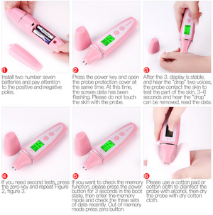 Skin Analyzer Moisture Oil Tester with LCD