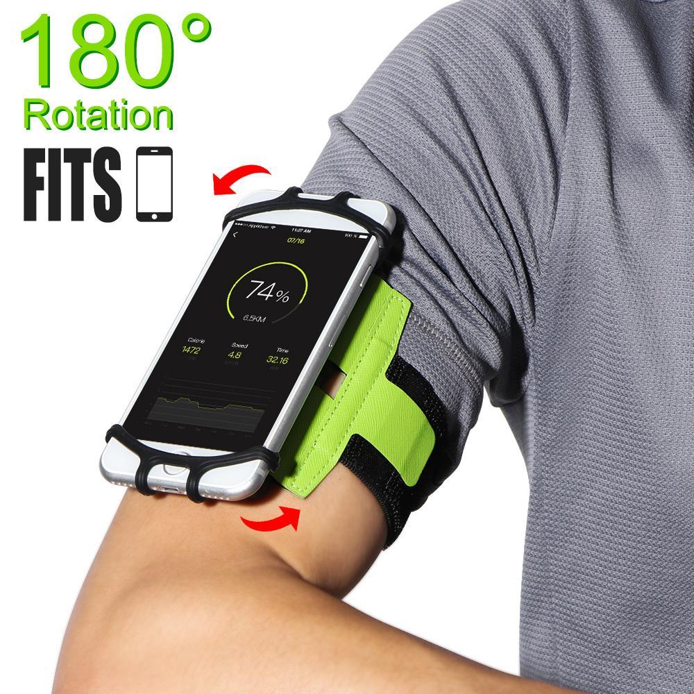 Wrist Armband Phone Holder 180 Degree Rotatable