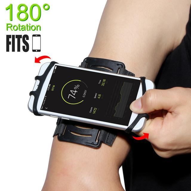 Wrist Armband Phone Holder 180 Degree Rotatable