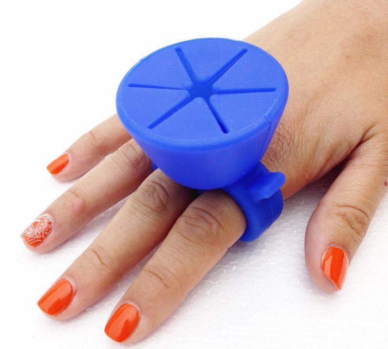 Varnish Polish ring Silicone Wearable Nail Finger Ring | Bottle Holder