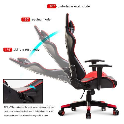 Racing Gaming High-Back Chair Computer Ergonomic Design Computer Chair PU Leather Office Chair