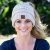 Super Comfy Knit Ponytail Beanie