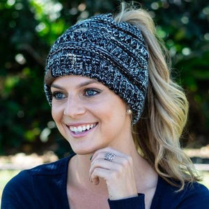 Super Comfy Knit Ponytail Beanie