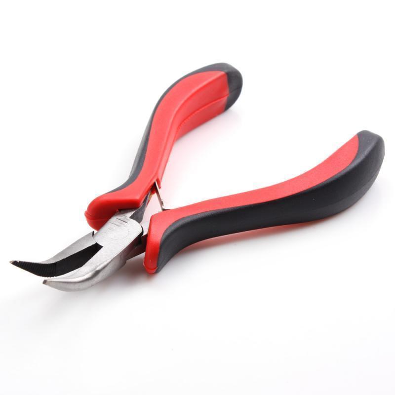 Red handle toothed pointed mouth forceps