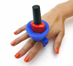 Varnish Polish ring Silicone Wearable Nail Finger Ring | Bottle Holder