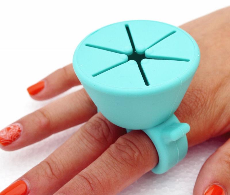 Varnish Polish ring Silicone Wearable Nail Finger Ring | Bottle Holder