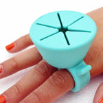 Varnish Polish ring Silicone Wearable Nail Finger Ring | Bottle Holder