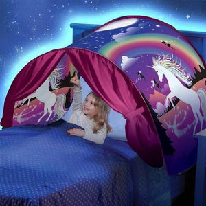 KIDS DREAM BED TENTS WITH LIGHT STORAGE POCKET