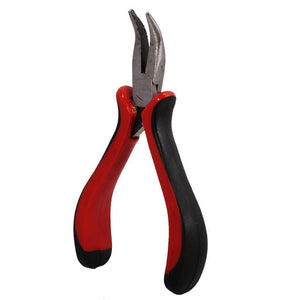 Red handle toothed pointed mouth forceps