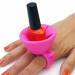 Varnish Polish ring Silicone Wearable Nail Finger Ring | Bottle Holder