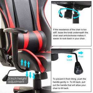 Racing Gaming High-Back Chair Computer Ergonomic Design Computer Chair PU Leather Office Chair