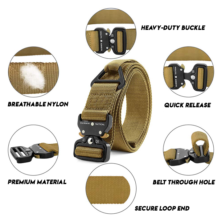 Military Style Tactical Canvas Belt