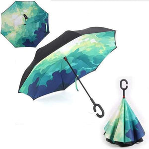 Revolutionary Upside Down Reverse Double Skin Umbrella