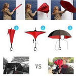 Revolutionary Upside Down Reverse Double Skin Umbrella