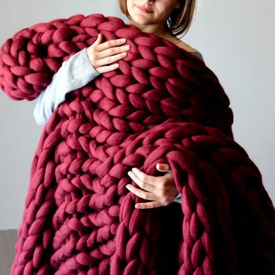 Handmade Chunky Knit Blanket