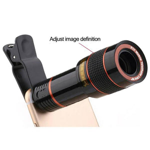 ThinkZoom™ 12x Zoom Telephoto HD Camera Lens for iPhone, Samsung and Android Smartphones