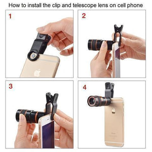ThinkZoom™ 12x Zoom Telephoto HD Camera Lens for iPhone, Samsung and Android Smartphones