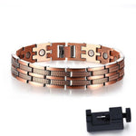 Men's Elegant Pure Copper Magnetic Therapy Link Bracelet Pain Relief For Arthritis And Carpal Tunnel Jewelry 8.46"