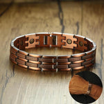 Men's Elegant Pure Copper Magnetic Therapy Link Bracelet Pain Relief For Arthritis And Carpal Tunnel Jewelry 8.46"