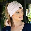 Super Comfy Knit Ponytail Beanie