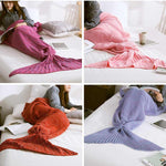 Knitted Mermaid Tail Blanket