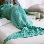 Knitted Mermaid Tail Blanket