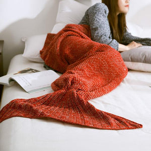 Knitted Mermaid Tail Blanket