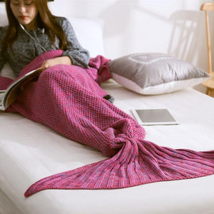 Knitted Mermaid Tail Blanket