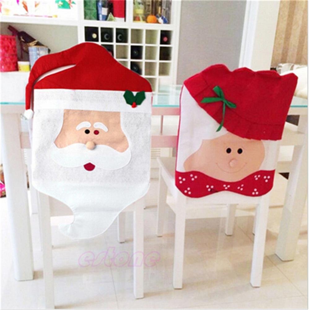 Santa Claus Mrs. Claus Cap Chair Covers