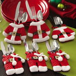 6Pcs New Year Chirstmas Tableware Holder Knife Fork Cutlery Set