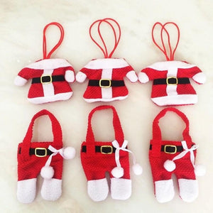 6Pcs New Year Chirstmas Tableware Holder Knife Fork Cutlery Set