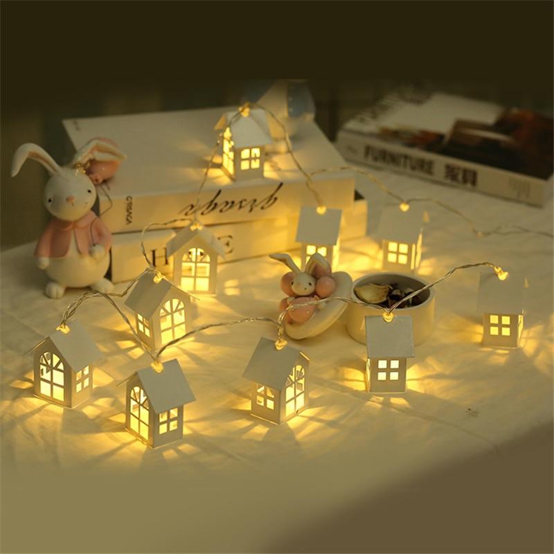 1.5M 10pcs LED Christmas Tree House Style Fairy Light