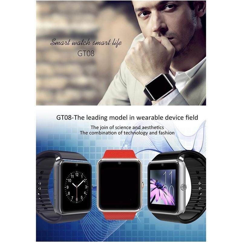 Smartwatch with SIM Card Slot and 2.0MP Camera for iPhone / Samsung and Android Phones