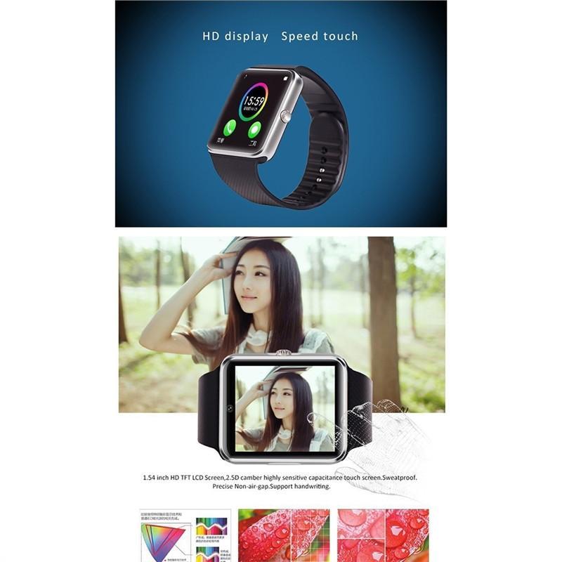 Smartwatch with SIM Card Slot and 2.0MP Camera for iPhone / Samsung and Android Phones