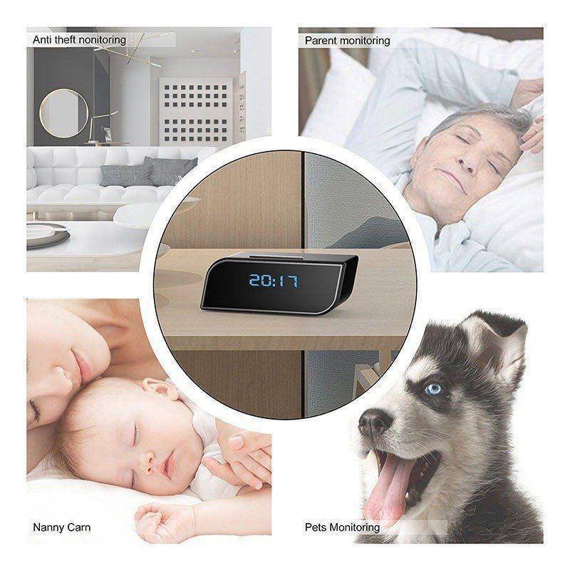 Bedside Clock Video camera with Night Vision and Motion Detection