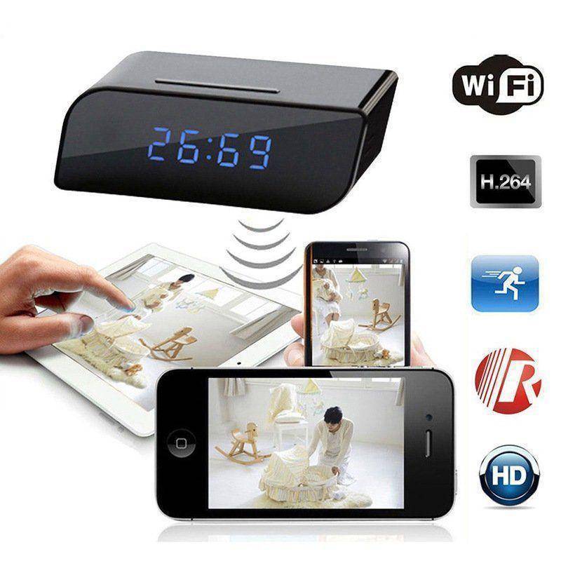 Bedside Clock Video camera with Night Vision and Motion Detection