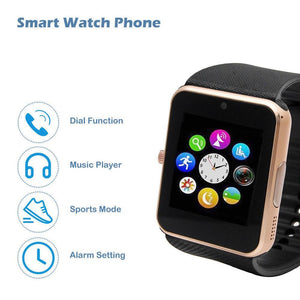 Smartwatch with SIM Card Slot and 2.0MP Camera for iPhone / Samsung and Android Phones