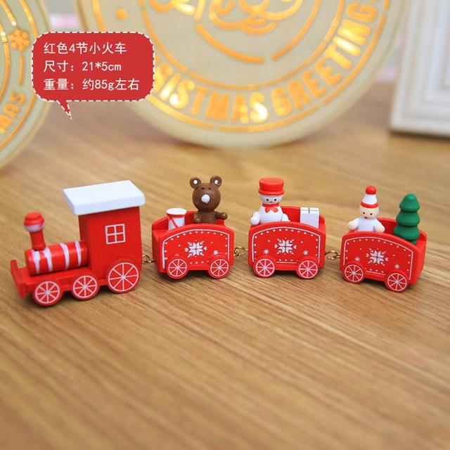 new Christmas train painted wood with Santa/bear Xmas