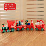 new Christmas train painted wood with Santa/bear Xmas