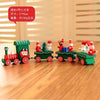 new Christmas train painted wood with Santa/bear Xmas