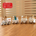 new Christmas train painted wood with Santa/bear Xmas