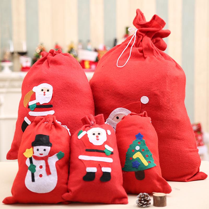 Christmas Gift Bags Santa Claus Snowman