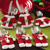 6Pcs New Year Chirstmas Tableware Holder Knife Fork Cutlery Set