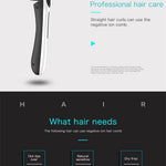 Professional Hair Straightening Brush for All Hair Types - Ionic Hair Straightener Brush