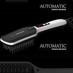 Professional Hair Straightening Brush for All Hair Types - Ionic Hair Straightener Brush