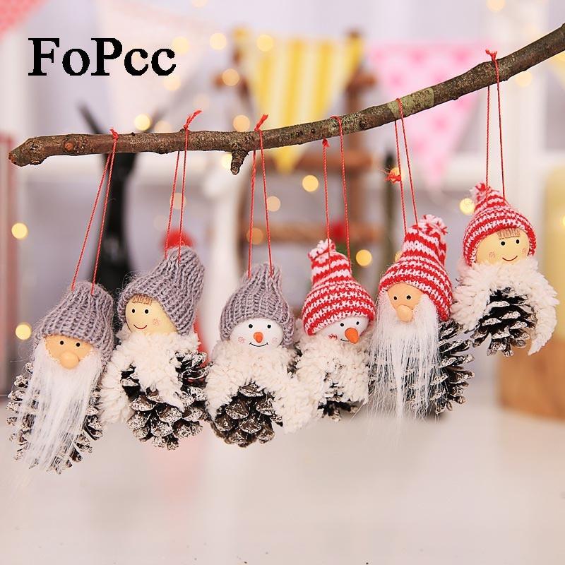 Christmas Hanging Ornaments Pine Cone Xmas Doll